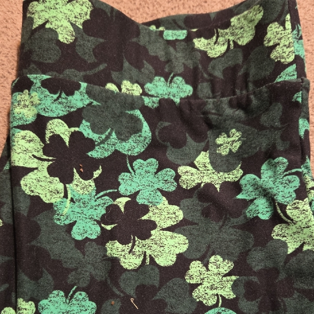 SP2 EUC Full Length Legging Sz L/XL Wide Band Pull-on Clovers Stretchy Soft - Picture 3 of 8